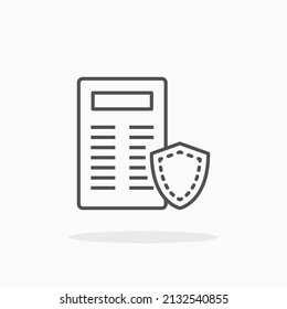 guarantee contract line icon. Editable stroke and pixel perfect. Can be used for digital product, presentation, print design and more.