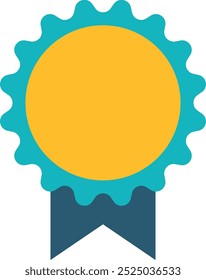 Icono plano de garantía. Sello de sello certificado