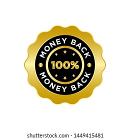 Guarantee Gold Emblem Seal Vector Template