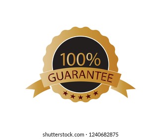 Guarantee Gold stamp sign vector illustration