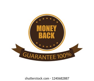 Guarantee Gold stamp sign vector illustration