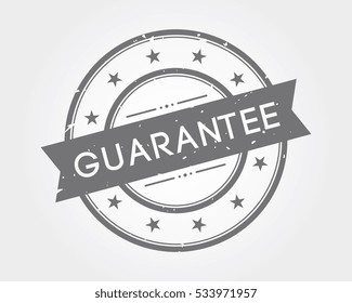 guarantee. gray stamp sign