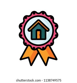 Guarantee of house, prize of quality  vector illustration 