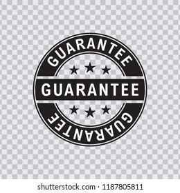 Guarantee Icon in black Color, star and transparent background