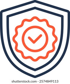 Guarantee Icon Color Line Vector Illustration