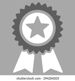 Guarantee icon from Competition & Success Bicolor Icon Set. Vector style: flat bicolor symbols, dark gray and white colors, rounded angles, silver background.