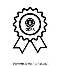 Guarantee Icon and gdpr symbol. Vector illustration