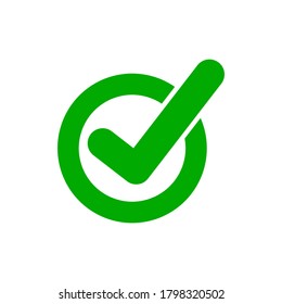 icono de garantía. signo de marca de marca verde en el logotipo de círculo aislado en fondo blanco. ilustración vectorial