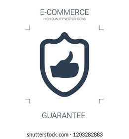 guarantee icon. high quality filled guarantee icon on white background. from e commerce collection flat trendy vector guarantee symbol. use for web and mobile