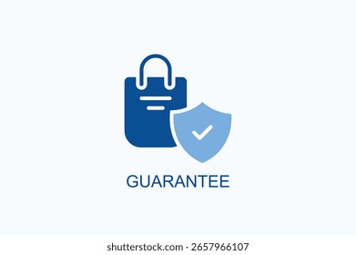 Ilustración vectorial aislada del icono o del logotipo de la garantía