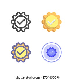 guarantee icon pack isolated on white background. for your web site design, logo, app, UI. Vector graphics illustration and editable stroke. EPS 10.