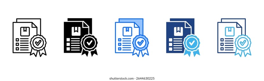 Guarantee icon set multiple style collection