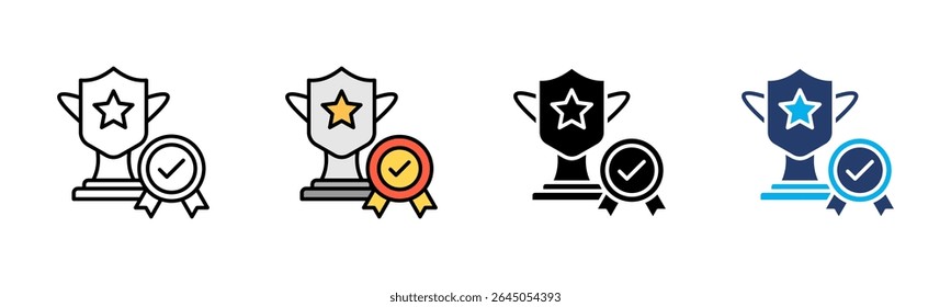 Ícone garantia folha coleção de vários estilos