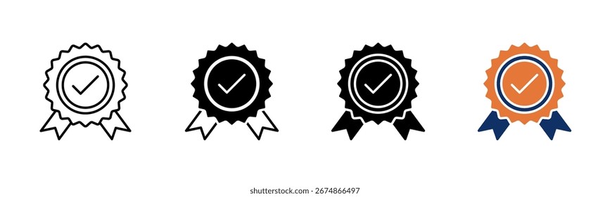 Ícone garantia folha coleção de vários estilos