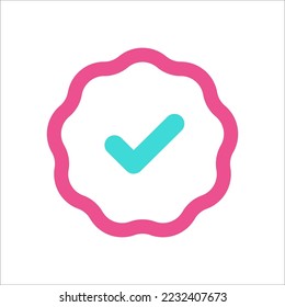 Icono de garantía de dos colores de tono