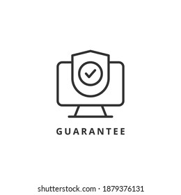 ilustración del vector de icono de garantía. diseño de contorno de icono de garantía.