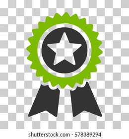 Guarantee icon. Vector illustration style is flat iconic bicolor symbol, eco green and gray colors, transparent background. Designed for web and software interfaces.