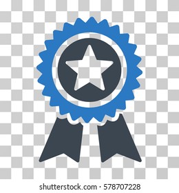 Guarantee icon. Vector illustration style is flat iconic bicolor symbol, smooth blue colors, transparent background. Designed for web and software interfaces.
