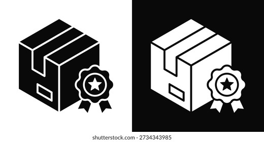 Ícone de Garantia Branco e Preto Estilo de Fundo