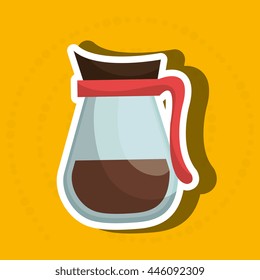 guarantee label coffee  isolated icon design, vector illustration  graphic 