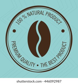 guarantee label coffee  isolated icon design, vector illustration  graphic 