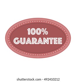 Guarantee label icon in cartoon style isolated on white background. Label symbol stock vector illustration.
