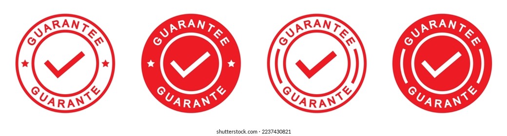 Guarantee label icon, vector illustration
