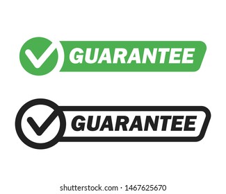 Guarantee label outline icon set vector template