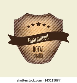 guarantee label with retro vintage design