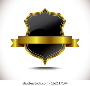 guarantee label shields on blue background 