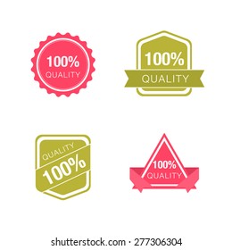 Guarantee labels. Vector illustration