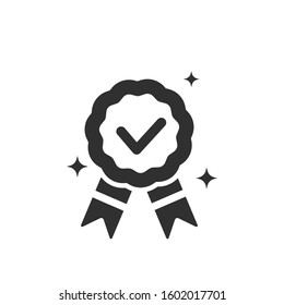 guarantee or medal thin line icon. concept of minimal consumer control emblem or assurance. flat stroke trend modern distinction win logotype graphic lineart design simple element on white background