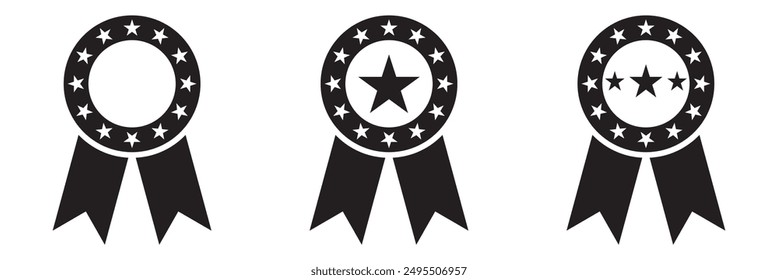 Guarantee or medal thin line icon. concept of minimal consumer control emblem or assurance. set of badge icon.