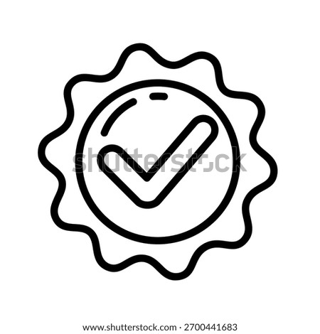 Guarantee Outline Icon Vector Illustration