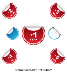Guarantee plus stickers isolated on white background