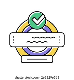 guarantee quality color icon vector. guarantee quality sign. isolated symbol illustration