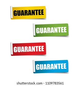 Guarantee Realistic,Sticker and Tag set-vector illustration