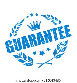 Guarantee retro stamp vector illustration isolated on white background. Guarantee stamp clip art. Guarantee stamp imprint.