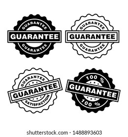 Guarantee rubber stamp icon vector