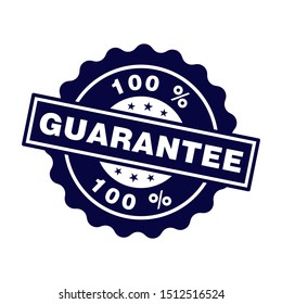 Guarantee rubber stamp icon vector