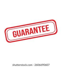 Guarantee Rubber Stamp. Red Guarantee Stamp Seal – Vector
