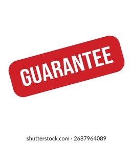 Gummistempel garantieren. Rotes Garantiestempelsiegel - Vektor,