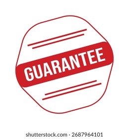 Gummistempel garantieren. Rotes Garantiestempelsiegel - Vektor,