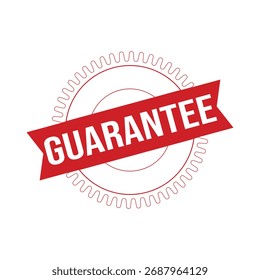 Gummistempel garantieren. Rotes Garantiestempelsiegel - Vektor,