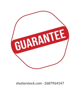 Gummistempel garantieren. Rotes Garantiestempelsiegel - Vektor,