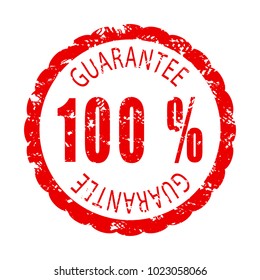 Guarantee rubber stamp. Vector warranty stamp, guarantee and satisfaction quality illustration