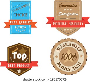 guarantee satisfaction 100 percent retro badge