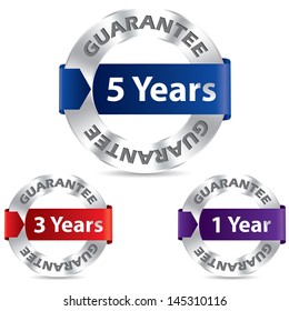 Guarantee seal designs with metal and ribbon
