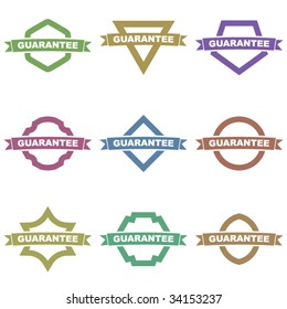 Guarantee seals. Vector set.