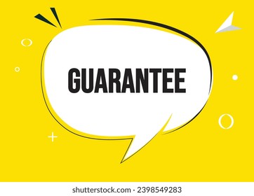 Guarantee speech bubble text. Hi There on bright color for Sticker, Banner and Poster. vector illustration.